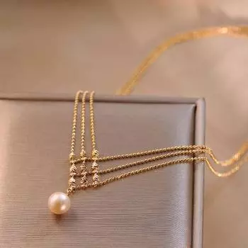 Ожерелье в виде ракушки, роскошная подвеска из натуральной пресноводной ракушки Ruili, женский темперамент, модная цепочка на ключицу, короткое ожерелье