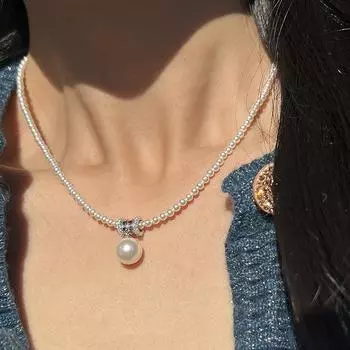 Ожерелье в виде ракушки, женское сто с цепочкой на ключицу для девочек, роскошное ожерелье с маленькой талией для пожилых людей, нишевое ожерелье, ювелирные изделия серый