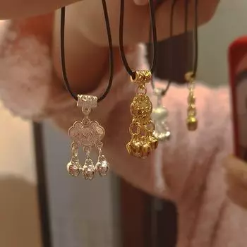 Ожерелье в виде замка мира в китайском стиле в стиле ретро — универсальный, модный, уникальный дизайн для пар peace lock necklace серебряный