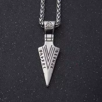 Ожерелье викингов с руническими стрелами, подвеска в стиле викингов, ретро-ювелирные изделия для мужчин, сыновей, парней, подростков, подарок