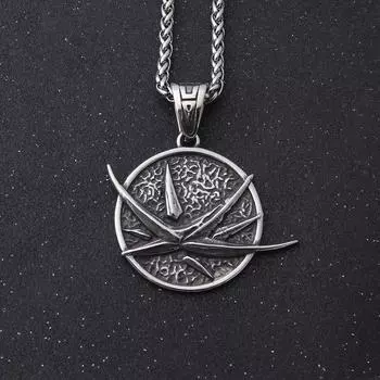 Ожерелье викингов Ведьмак Йеннифэр Обсидиановая звезда Медальон Ожерелье Single pendant