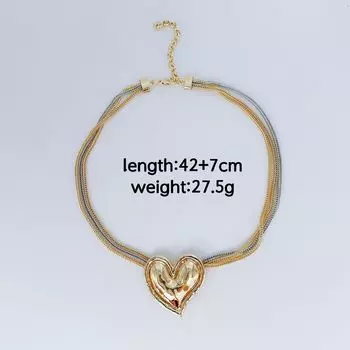 Ожерелье Wind Love, женское металлическое ожерелье высокой моды, большое ожерелье Love Personality