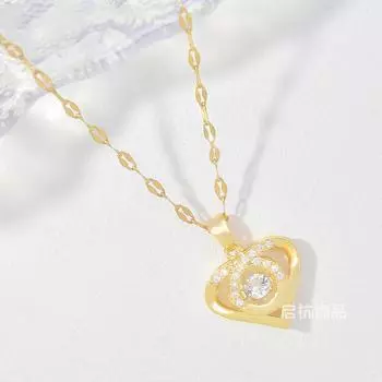 Ожерелье Wind Smart Love Женское Свежее Простое Универсальное Темпераментное Слегка Инкрустированное Подвеска