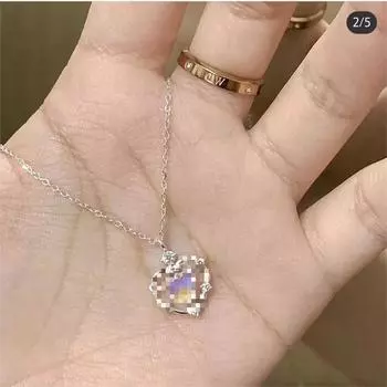 Ожерелье Xiaohongshu Gradual Change Love, женское ожерелье с цепочкой на ключицу в виде холодного ветра, высокое дизайнерское ожерелье