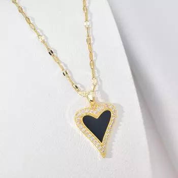 Ожерелье Xiulu Love Женское Премиальное Универсальное Свежее Подвеска с Микро-Инкрустацией Цирконами