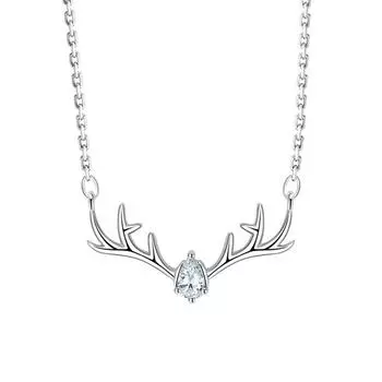 Ожерелье Yilu You для женщин, японское и корейское, простое, студенческое, с титулом Мори, с подвеской в виде маленького рога лося