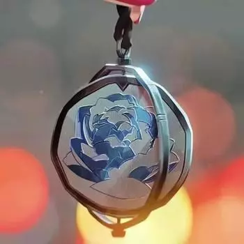 Ожерелье Yousheng Blue Rose, вращающееся ожерелье с подвеской Blue Rose, подарок на День святого Валентина для мужчин и женщин 1pc