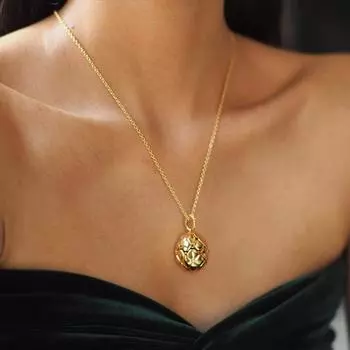 Ожерелье Yousheng Retro в средневековом стиле с подвеской в виде пасхального яйца с кубическим цирконием Love Clavical Chain Gift на День Святого Валентина, Пасху, День матери золотистый