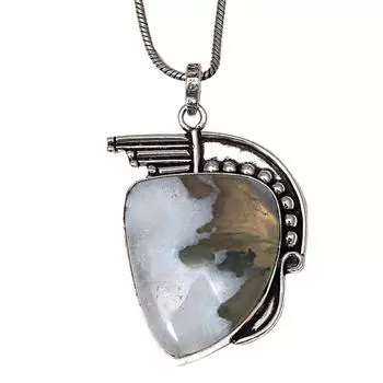 Ожерелье Zebra Jasper Gemstone Handmade Silver Jewelry 2