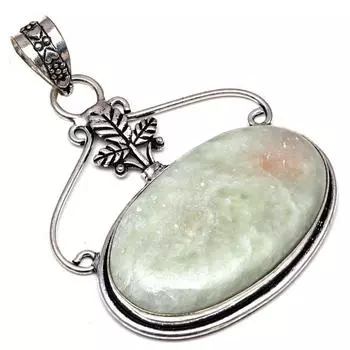 Ожерелье Зеленый Септерианский Драгоценный Камень Ручной Работы Подарок Для Нее Ювелирные Изделия 2.5