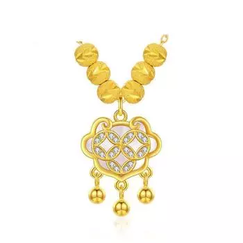 Ожерелье Zhaocai Ping An Lock в национальном стиле с медной монетой, подвесной светильник, роскошный простой праздничный подарок, цепочка на ключицу, начало перевода javascript:;