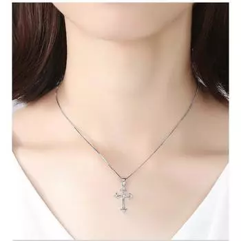 Ожерелье Женский крестик Пара корейский стиль кулон ожерелье простая личность