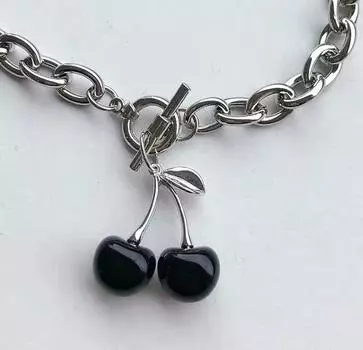 Ожерелье женское черное вишневое ключичное ожерелье цепочка темный ван шао кулон мелкие товары