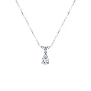 Ожерелье женское Four Leaf Grass Ocean Heart Blue Zircon Collar Chain Light Luxury Feel Universal New Style