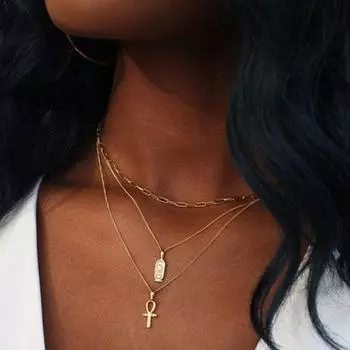 Ожерелье женское ключичное цепочка ins холодный ветер простой нишевый дизайн ощущение позолоченная 18-каратная золотая цепочка на шею чокер золотой