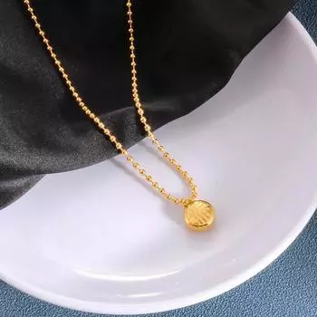 Ожерелье Женское Ключичное Цепочка Новый Нишевый Дизайн Sense Цвет Золото Невыцветающий Взрыв