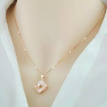 Ожерелье женское посеребренное 925 пробы 18-каратное розовое золото змеиная кость цепочка простая темперамент ключица цепочка