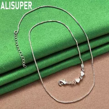 Ожерелье-змейка из стерлингового серебра 925 пробы в форме сердца, модные свадебные украшения 45CM