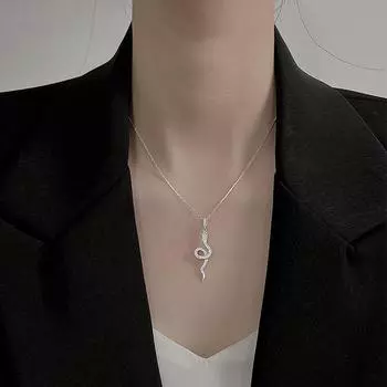 Ожерелье-змея-наложница фараона, женское темпераментное ожерелье в холодном стиле, индивидуальное ожерелье, покупайте без колебаний, нишевое расширенное украшение