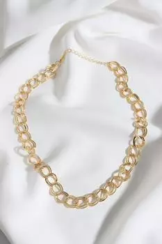 Ожерелье золотого цвета с цепочкой из звеньев