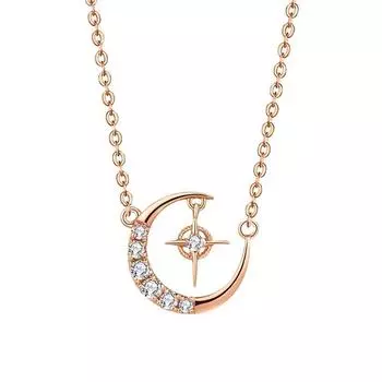 Ожерелье «Звезда Луна» для женщин, японских и корейских, простых, студенческих, модных, полумесяцев, ключиц