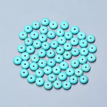 Ожерелья, бусины-разделители, аксессуары, бирюзовые бусины «сделай сам», натуральный камень 6/8/12/14/16 мм для изготовления ювелирных изделий, плоские круглые бусины 100/60/30/20/10 шт. 8mm 60Pcs