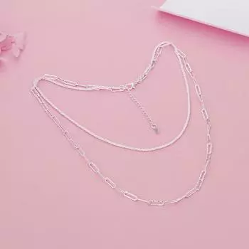 Ожерелья-цепочки из стерлингового серебра 925 пробы с геометрическим рисунком для женщин, модные вечерние, свадебные, помолвочные украшения, благородные подарки серебряный
