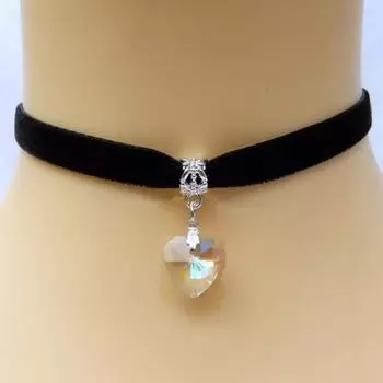 Ожерелья-чокеры, регулируемое шикарное бархатное колье из искусственной кожи в винтажном готическом стиле для женщин жёлтый