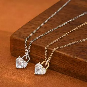 Ожерелья Циркон Темперамент Ключица Цепочка Любовь Подвеска для Женщин Шармы Модные Винтажные Подвески Ювелирные Изделия Популярные Аксессуары