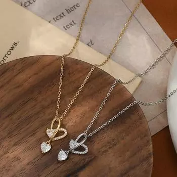 Ожерелья Дизайнерское ожерелье с полым персиковым сердцем, ожерелье в стиле пригородного туризма для женщин, подвески, модные винтажные кулоны, ювелирные изделия, популярные аксессуары