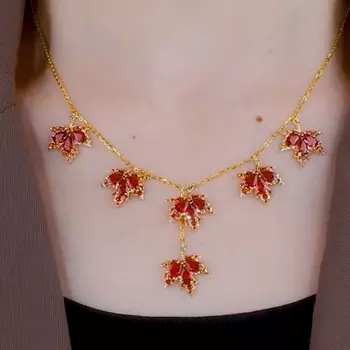 Ожерелья для женщин Ожерелье красный