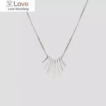 Ожерелья и подвески с кисточками из стерлингового серебра 925 пробы для женщин, модные женские праздничные подарки, ювелирные изделия из стерлингового серебра 45cm серебряный