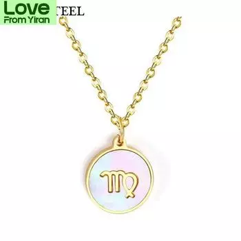 Ожерелья из ракушек, кулон, Созвездие, ожерелье из нержавеющей стали, ювелирные изделия для женщин, колье-цепочка, ожерелье, воротник, оптовая продажа