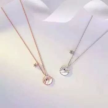 Ожерелья из стерлингового серебра 925 пробы с изображением морского кита для женщин, темпераментное колье-чокер на ключицу, модные ювелирные изделия, подарки