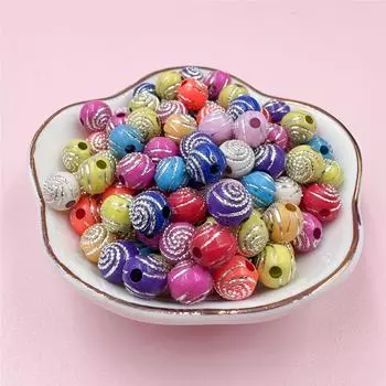 Ожерелья Изготовление ювелирных изделий 8 мм Бусины россыпью 100 шт Бусины-разделители Акриловый браслет со стразами жёлтый