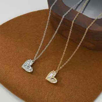 Ожерелья Минималистский стиль Маленькое персиковое сердечко Ожерелье Ювелирные изделия для девочек Подарочный прилив для женщин Подвески Модные винтажные кулоны Ювелирные изделия