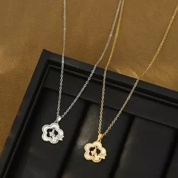 Ожерелья Подарок для девочек Натуральные ракушки Пять лепестков Цветочное ожерелье Сетчатое красное ожерелье для женщин Подвески Модный винтажный кулон Jewelr