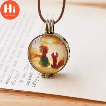 Ожерелья-подвески «Привет, маленький принц и лиса» могут открываться как ожерелье-диффузор эфирного масла для женщин и мужчин