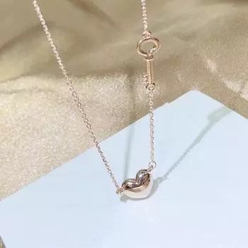 Ожерелья простые персиковые сердечки, подходящие по размеру, цепочка на ключицу, подарок для девочек, для женщин, подвески, модные винтажные кулоны, ювелирные изделия