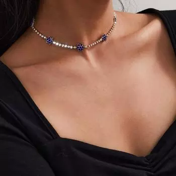 Ожерелья с цветком AAA из циркона для женщин, элегантная подвеска-бабочка с кисточкой, цепочка на ключицу, серебряные ювелирные изделия