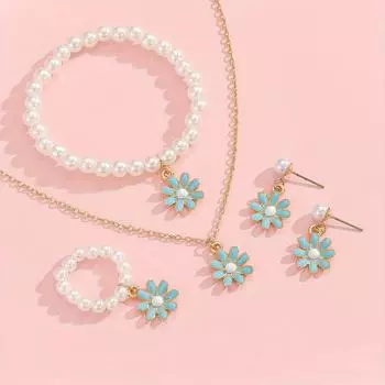Ожерелья с дизайном бабочки, Жемчужные браслеты, Милые наборы украшений, Вечеринка style B
