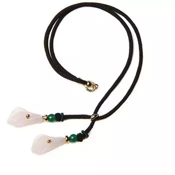 Ожерелья с хрустальными листьями, ожерелье-чокер из натурального камня, женское короткое этническое ожерелье с зелеными бусинами, модные ювелирные изделия