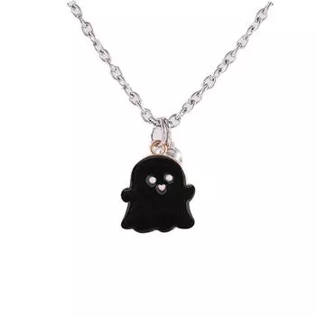 Ожерелья с подвесками для пар с изображением мультяшного призрака и дружбы, милые ожерелья для женщин и девочек белый