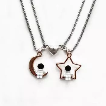 Ожерелья с подвесками, магнитное притяжение, изысканное украшение серебряный