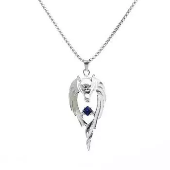 Ожерелья с подвесками в виде волка для мужчин, светящаяся властная цепочка животных, светящееся ожерелье