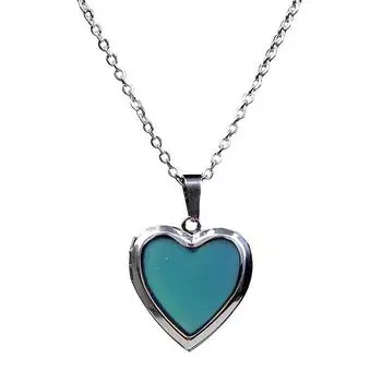 Ожерелья с подвеской в форме сердца, ожерелье с контролем температуры, ожерелье с изменением цвета