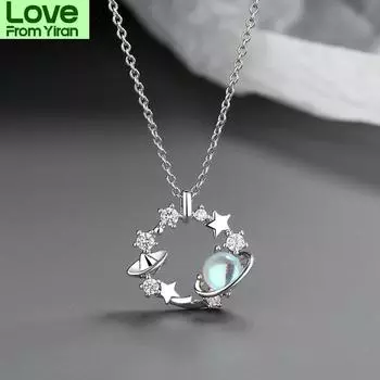 Ожерелья с подвеской в виде разноцветной звезды из стерлингового серебра 925 пробы для женщин, роскошное оригинальное ожерелье-чокер в стиле фэнтези, модные ювелирные изделия