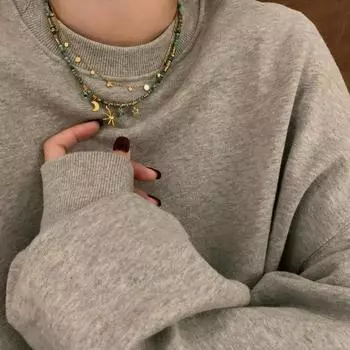 Ожерелья в стиле панк с ретро-нишевым дизайном, латунные старинные пуговицы, модная и персонализированная цепочка на ключицы, жемчужные ожерелья, винтажное колье с крестом 1