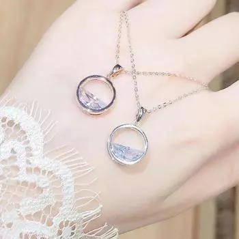 Ожерелья Женский праздничный подарок Круглое кольцо Темперамент Популярное ожерелье для женщин Подвески Модные винтажные кулоны Ювелирные изделия