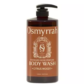 Ozmira Perfume Large Capacity Mildly Acidic Body Wash Citrus Woody Scent, 1 Piece, 1L